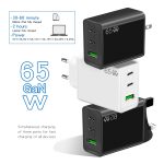 GaN PD65W Typ-C x 2 + USB3.0 Laptop-Adapter für Apple MacBook-Serie, EU-Stecker – Bild 3