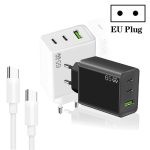 GaN PD65W Typ-C x 2 + USB3.0-Ladegerät mit Typ-C-zu-Typ-C-Datenkabel, EU-Stecker – Bild 2