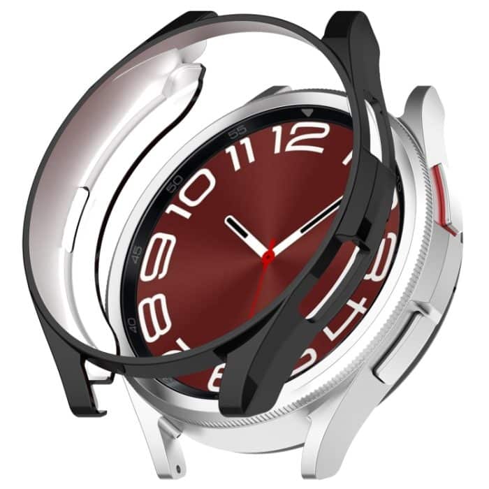 SYA002289801A.jpg Galvanisierte TPU-Halbpackung-Hohluhr-Schutzhülle, For Samsung Galaxy Watch6 Classic 47mm, For Samsung Galaxy Watch6 Classic 43mm – Bild 1