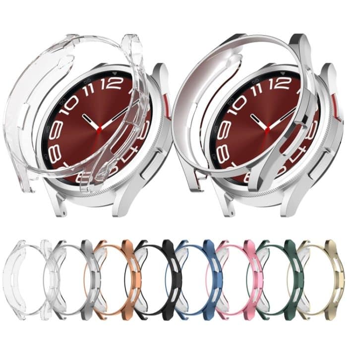 Galvanisierte TPU-Halbpackung-Hohluhr-Schutzhülle, For Samsung Galaxy Watch6 Classic 47mm, For Samsung Galaxy Watch6 Classic 43mm – Bild 2