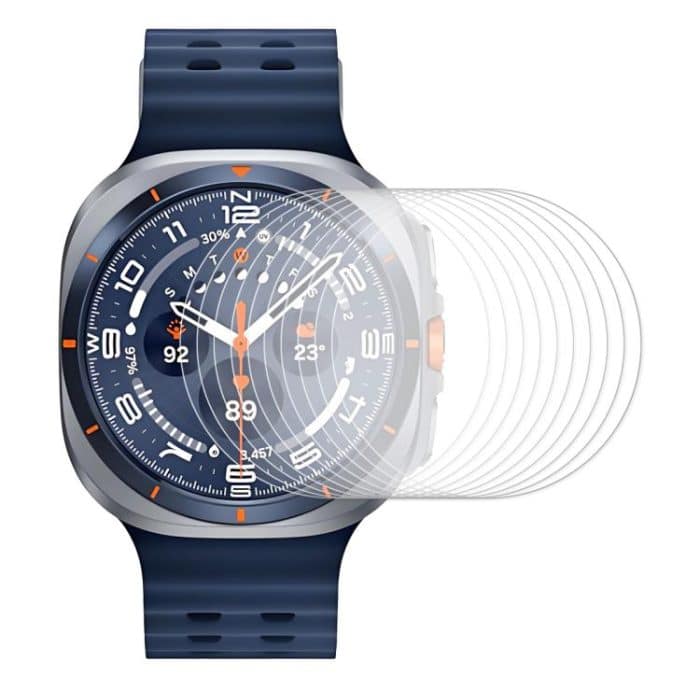 SYA002298407.jpg 10 Stück ENKAY 0,2 mm 9H gehärtetes Glas Displayschutzfolie Uhrenfolie, For Samsung Galaxy Watch Ultra 47mm / Ultra 2025, For Samsung Galaxy Watch8 44mm, For Samsung Galaxy Watch8 40mm, For Samsung Galaxy Watch6 Classic / Ultra 47mm... – Bild 1