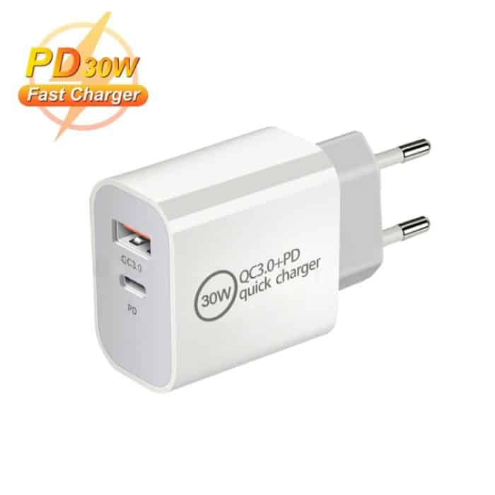 PD30W USB-C / Typ-C + QC3.0 USB-Dual-Port-Ladegerät – Bild 7