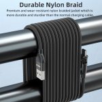 ENKAY 180 Grad drehbares USB-auf-Typ-C-3A-Schnelllade-Datenkabel mit LED-Licht – Bild 6