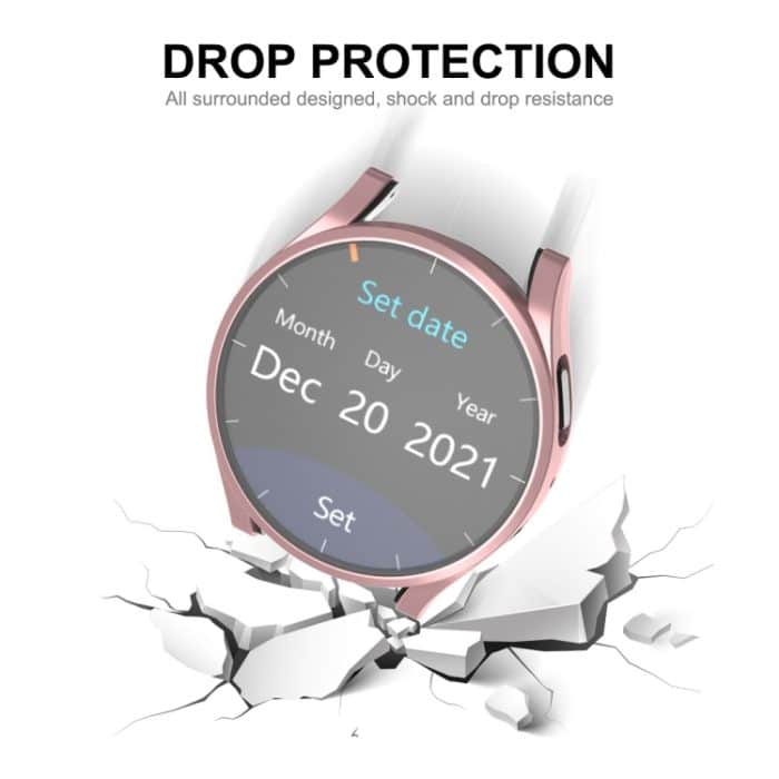 ENKAY Hat-Prince Galvanisiertes, weiches TPU-Gehäuse mit vollständiger Abdeckung und Bildschirmschutz, For Samsung Galaxy Watch6 44mm, For Samsung Galaxy Watch6 40mm – Bild 8
