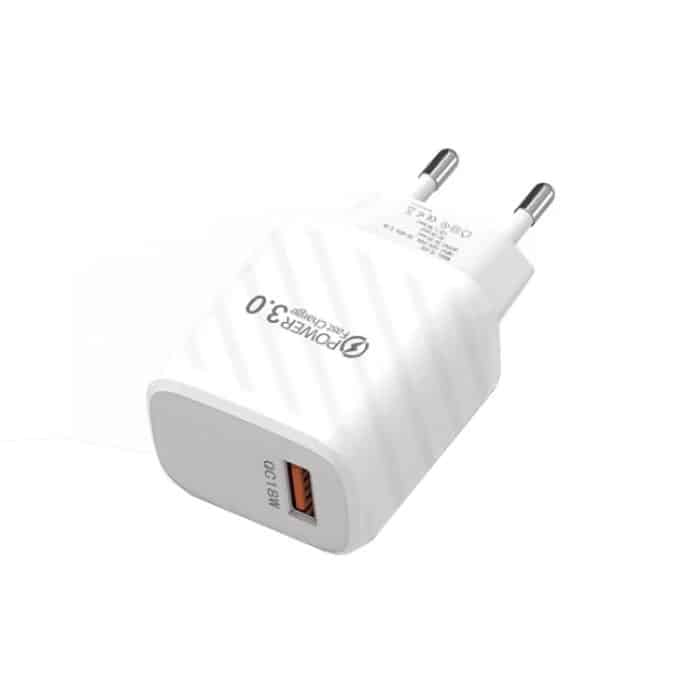 TE-005 QC3.0 18W USB-Schnellladegerät mit 1 m 3A USB-auf-8-Pin-Kabel, EU-Stecker – Bild 6