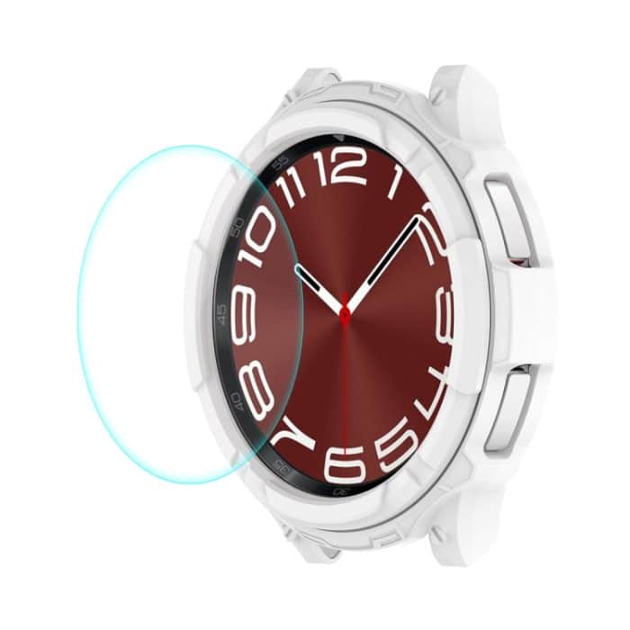 ENKAY Hat-Prince 2-in-1-TPU-Armor-Uhrengehäuse + 0,2 mm 9H-Displayschutz aus gehärtetem Glas, For Samsung Galaxy Watch6 Classic 47mm, For Samsung Galaxy Watch6 Classic 43mm – Bild 1