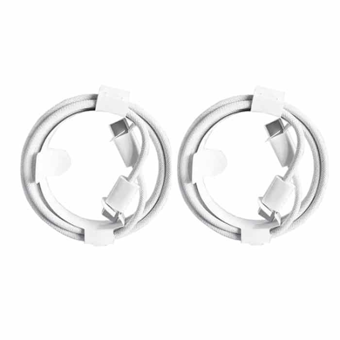 XJ-99 2 Stück 1 m 60 W USB-C/Typ-C auf Typ-C Schnelllade-Datenkabel für iPhone 15-Serie/iPad-Serie – Bild 1