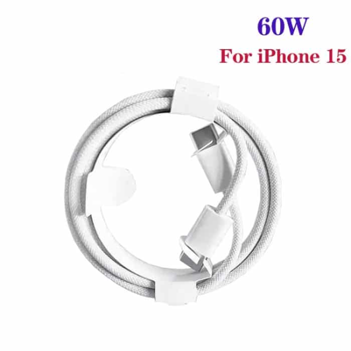 XJ-99 2 Stück 1 m 60 W USB-C/Typ-C auf Typ-C Schnelllade-Datenkabel für iPhone 15-Serie/iPad-Serie – Bild 3