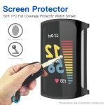 Für Fitbit Charge 6/5 TPU Shell + Film Integrierte Uhrenschutzhülle, Black, Transparent, White, Blue – Bild 4