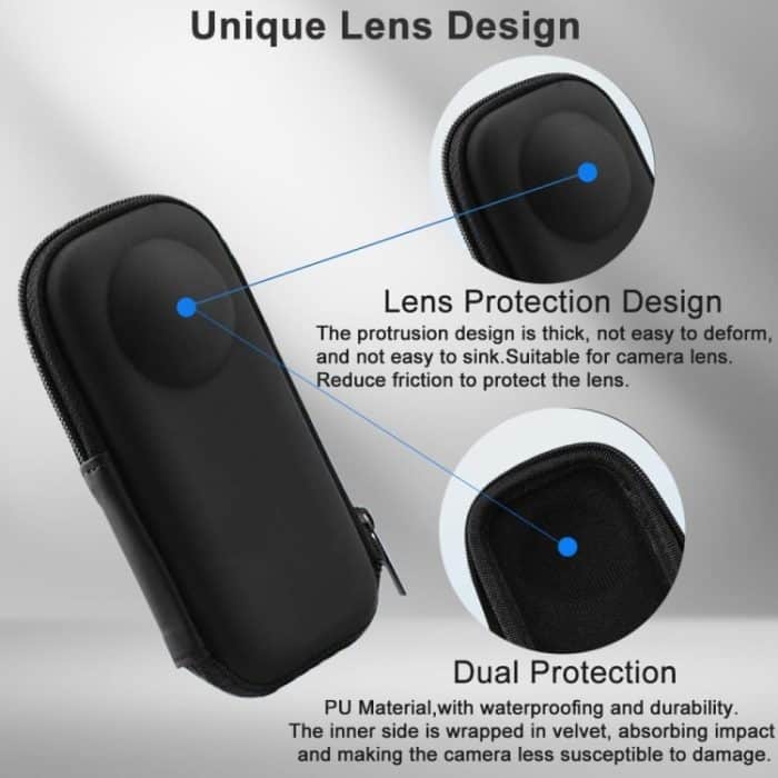 Für Insta360 X3 / ONE X / X2 Daumenkameragehäuseabdeckung PU-Schutzaufbewahrungstasche – Bild 3