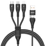 ENKAY 6-in-1 5A USB / Typ-C auf Typ-C / 8 Pin / Micro USB Multifunktions-Schnellladekabel