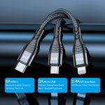 ENKAY 3-in-1 6A USB auf Typ-C / 8 Pin / Micro USB Multifunktions-Schnellladekabel – Bild 2