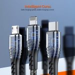 ENKAY 3-in-1 6A USB auf Typ-C / 8 Pin / Micro USB Multifunktions-Schnellladekabel – Bild 5