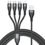 ENKAY 4-in-1 6A USB-A auf Typ-C / 8 Pin / Micro USB Multifunktions-Schnellladekabel