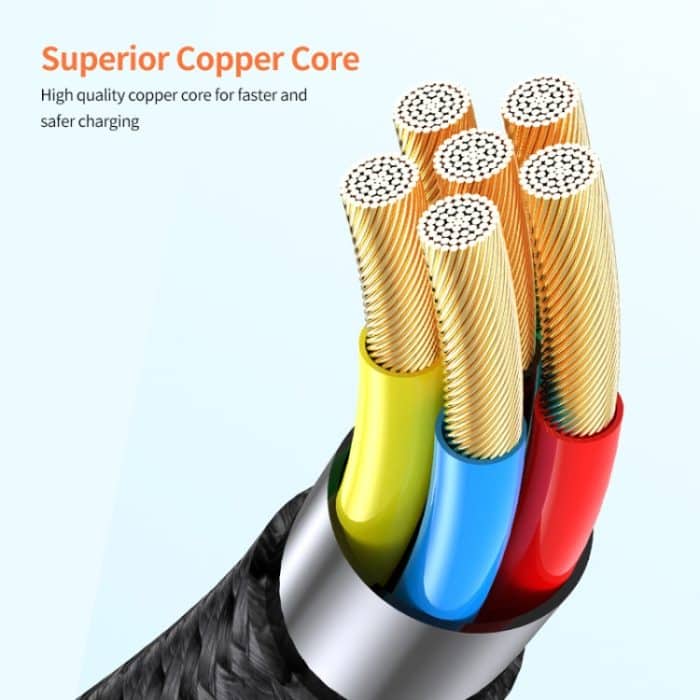 ENKAY 4-in-1 6A USB-A auf Typ-C / 8 Pin / Micro USB Multifunktions-Schnellladekabel – Bild 7