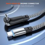 ENKAY PD30W Winkelstück Typ-C auf 8-poliges Schnelllade-Datengeflechtkabel mit Kontrollleuchte – Bild 3