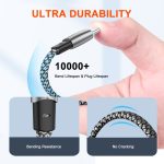 ENKAY PD30W Winkelstück Typ-C auf 8-poliges Schnelllade-Datengeflechtkabel mit Kontrollleuchte – Bild 9