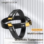 Thunderbolt 4 USB-C/Typ-C Stecker auf Stecker PD 100 W Lade-FPC-Datenkabel – Bild 2