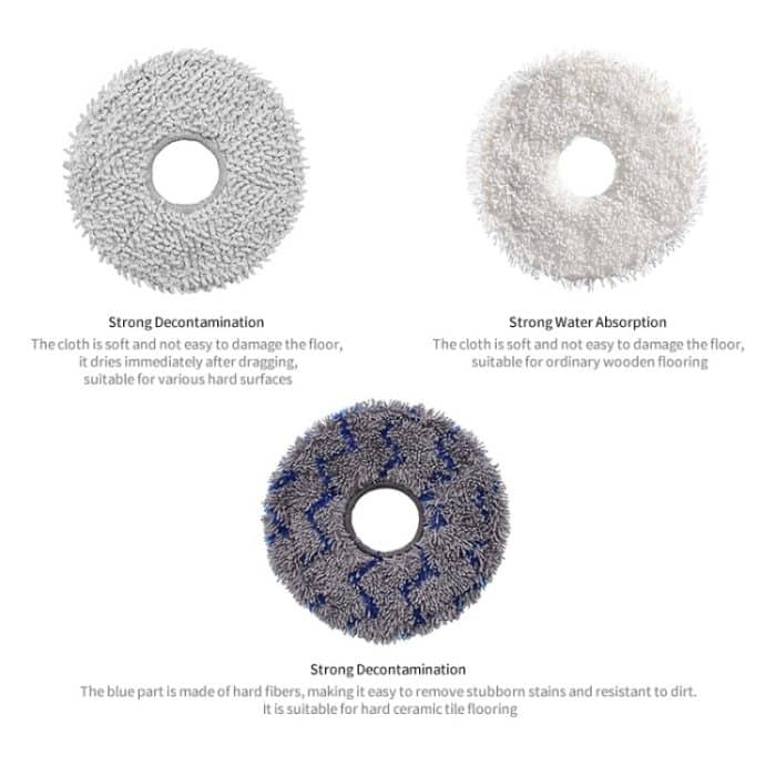 JUNSUNMAY 4 Stück waschbare Wischpads Ersatz für ECOVACS DEEBOT X1 Turbo / X2 Omni / T20 Pro – Bild 4