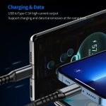 ENKAY 3-in-1 5A USB auf Typ-C / 8 Pin / Micro USB Schnellladekabel mit Kontrollleuchte, Länge: 1,2 m – Bild 4