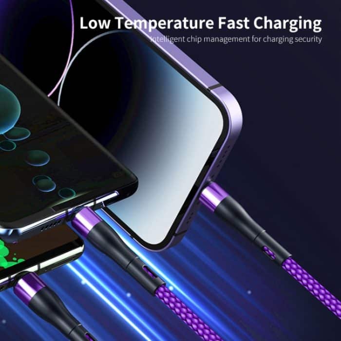 ENKAY 6-in-1 5A USB + Typ-C auf Typ-C / 8 Pin / Micro USB Multifunktions-Schnellladekabel – Bild 5