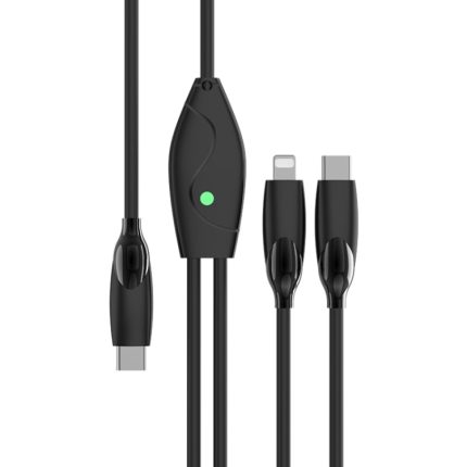 ENKAY PD100W 2-in-1 Typ-C auf Typ-C / 8-poliges Schnellladekabel mit E-Marker