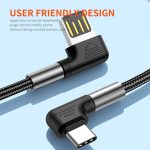 ENKAY 3A Elbow Reversibles USB-zu-Winkel-Typ-C-Schnelllade-Datenkabel – Bild 3