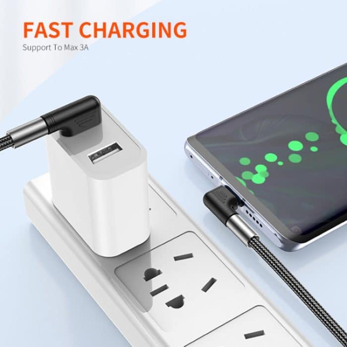 ENKAY 3A Elbow Reversibles USB-zu-Winkel-Typ-C-Schnelllade-Datenkabel – Bild 6