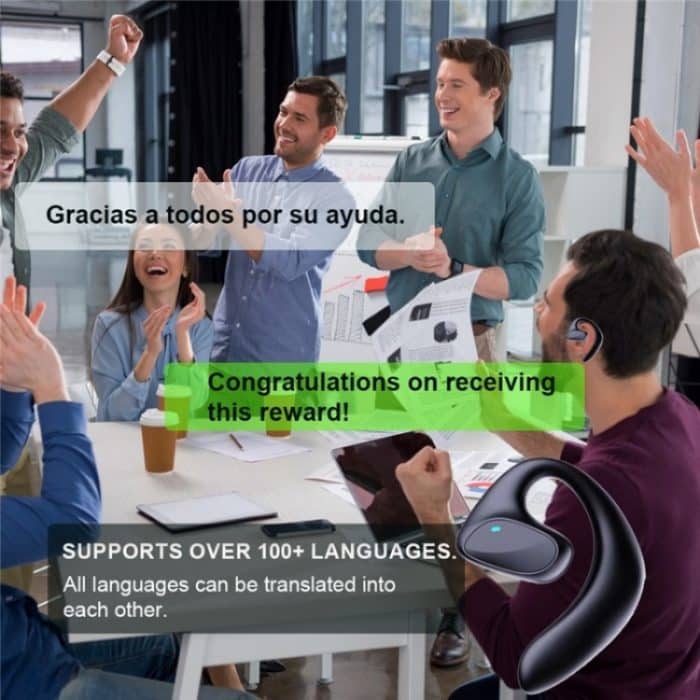 M8 Noise Reduction Smart Voice Translator TWS Bluetooth Headset 144 Sprachen Übersetzungskopfhörer – Bild 2