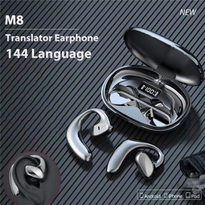 M8 Noise Reduction Smart Voice Translator TWS Bluetooth Headset 144 Sprachen Übersetzungskopfhörer – Bild 7