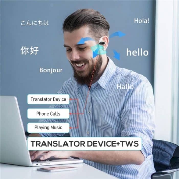 M8 Noise Reduction Smart Voice Translator TWS Bluetooth Headset 144 Sprachen Übersetzungskopfhörer – Bild 8