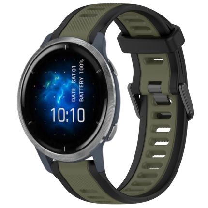 22 mm zweifarbiges, strukturiertes Silikon-Uhrenarmband, For Garmin Venu 2, For Garmin Vivoactive 4