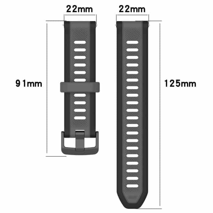 22 mm zweifarbiges, strukturiertes Silikon-Uhrenarmband, For Garmin Venu 2, For Garmin Vivoactive 4 – Bild 4
