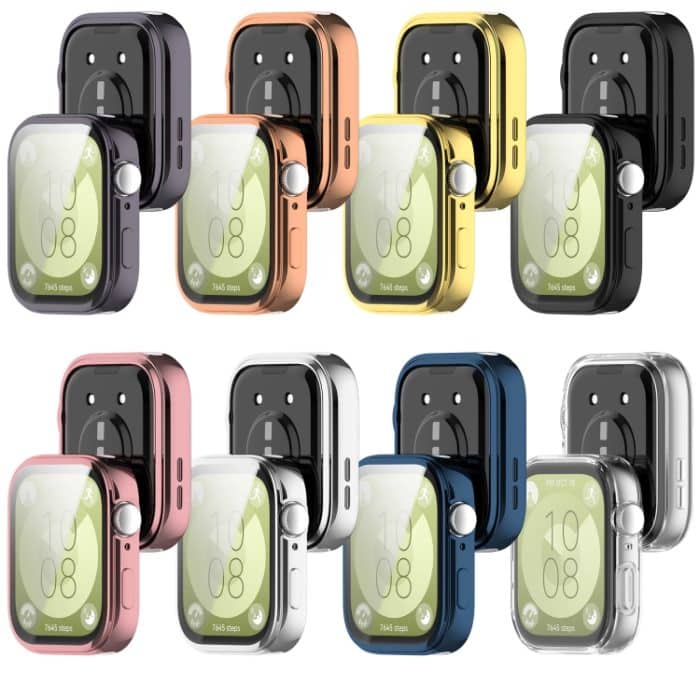 Vollständig abdeckende, galvanisierte TPU-Uhrenschutzhülle, For Huawei Watch Fit 3 – Bild 5