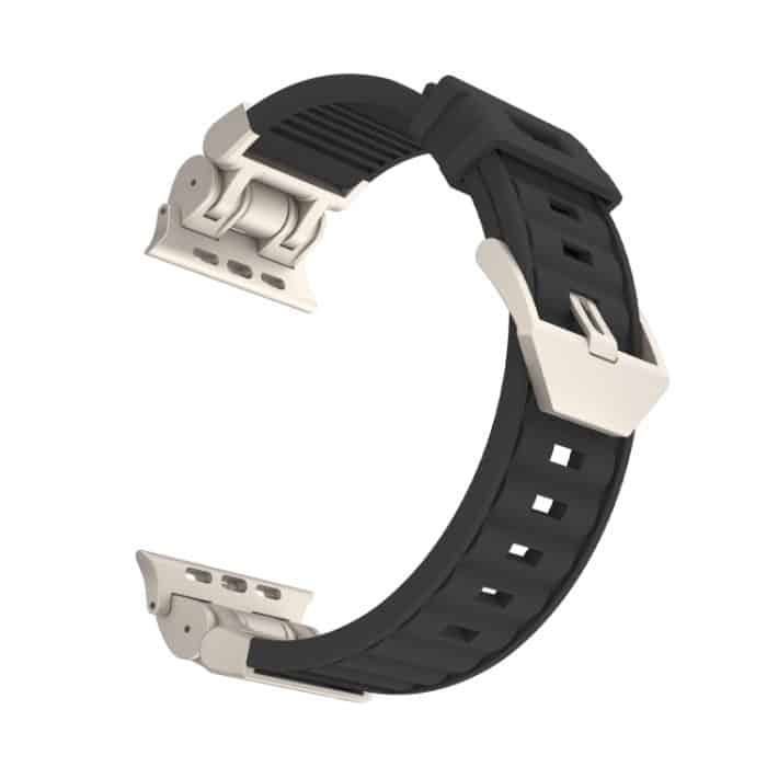 Uhrenarmband aus Silikon mit Metall-Mecha-Plaid, For Apple Watch Series 7 45mm, For Apple Watch Series 6 44mm, For Apple Watch Series 5 44mm, For Apple Watch Series 4 44mm, For Apple Watch Series 3 42mm – Bild 3