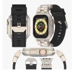 Uhrenarmband aus Silikon mit Metall-Mecha-Plaid, For Apple Watch Series 7 45mm, For Apple Watch Series 6 44mm, For Apple Watch Series 5 44mm, For Apple Watch Series 4 44mm, For Apple Watch Series 3 42mm – Bild 5