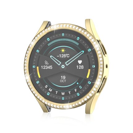 Für Samsung Galaxy Watch 7 40 mm Single Diamond Hollow PC Watch Schutzhülle