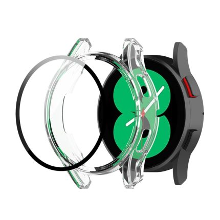Für Samsung Galaxy Watch FE 40 mm PC + gehärtete Glasfolie Integrierte Uhrenschutzhülle