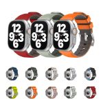 Zweifarbiges Silikon-Uhrenarmband, For Apple Watch Series 6 40mm, For Apple Watch Series 6 44mm, For Apple Watch Series 5 44mm, For Apple Watch Series 5 40mm – Bild 3