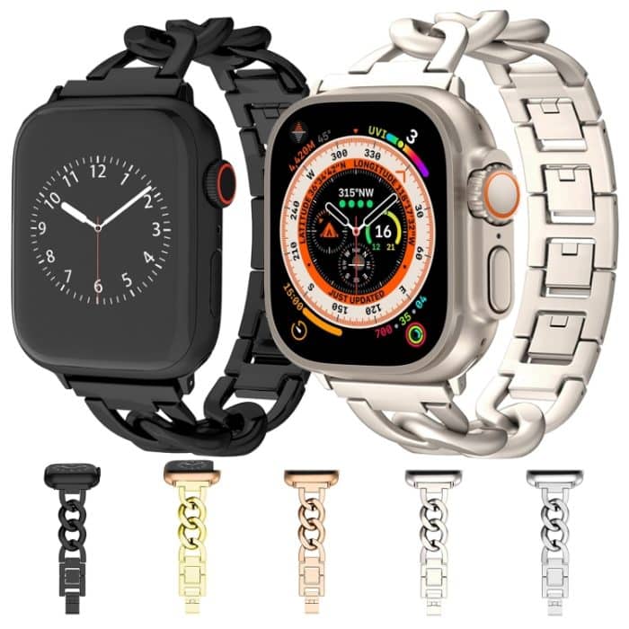 Uhrenarmband aus Metall mit Schnellverschluss, For Apple Watch SE 2023 44mm, For Apple Watch SE 2023 40mm, For Apple Watch Ultra 2 49mm, For Apple Watch Series 9 45mm, For Apple Watch Series 9 41mm, For Apple Watch Ultra 49mm... – Bild 2