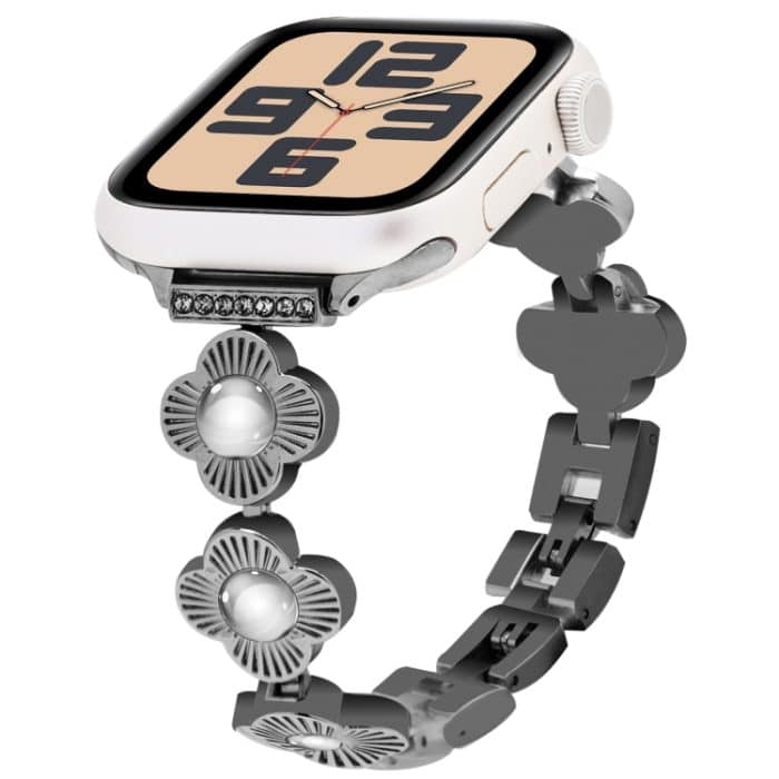 SYA002645901A.jpg Uhrenarmband aus Metall mit vierblättrigem Kleeblatt und Schnellverschluss, For Apple Watch SE 2023 44mm, For Apple Watch SE 2023 40mm, For Apple Watch Ultra 2 49mm, For Apple Watch Series 9 45mm, For Apple Watch Series 9 41mm, For Apple Watch Ultra 49... – Bild 1