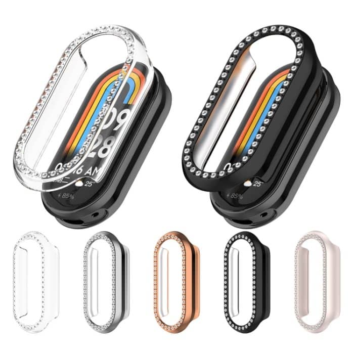 Diamant-Halbabdeckung, hohle PC-Uhrenschutzhülle, For Xiaomi Smart Band 9 NFC, For Xiaomi Smart Band 9 – Bild 2