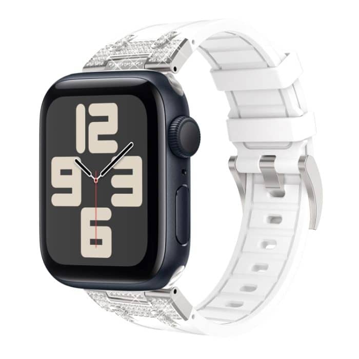 Silikon-Uhrenarmband mit Diamant-Sternenhimmel, For Apple Watch SE 2023 44mm, For Apple Watch Ultra 2 49mm, For Apple Watch Series 9 45mm, For Apple Watch Ultra 49mm, For Apple Watch Series 8 45mm, For Apple Watch SE 2022 44mm... – Bild 1