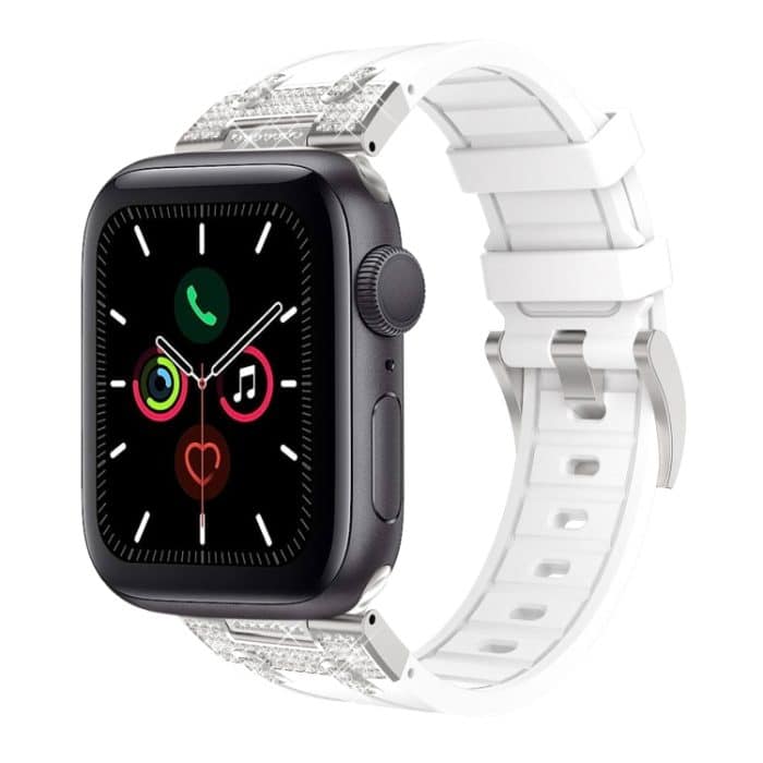 Silikon-Uhrenarmband mit Diamant-Sternenhimmel, For Apple Watch Series 5 44mm, For Apple Watch Series 4 44mm, For Apple Watch Series 3 42mm – Bild 1