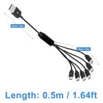 JUNSUNMAY 6-in-1-USB-2.0-auf-Typ-C-Splitterkabel – Bild 7