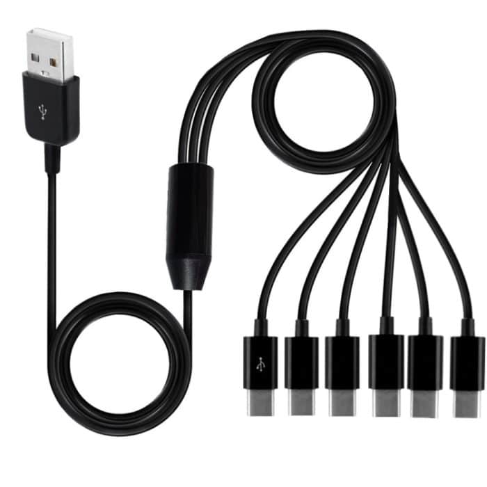JUNSUNMAY 6-in-1-USB-2.0-auf-Typ-C-Splitterkabel – Bild 2