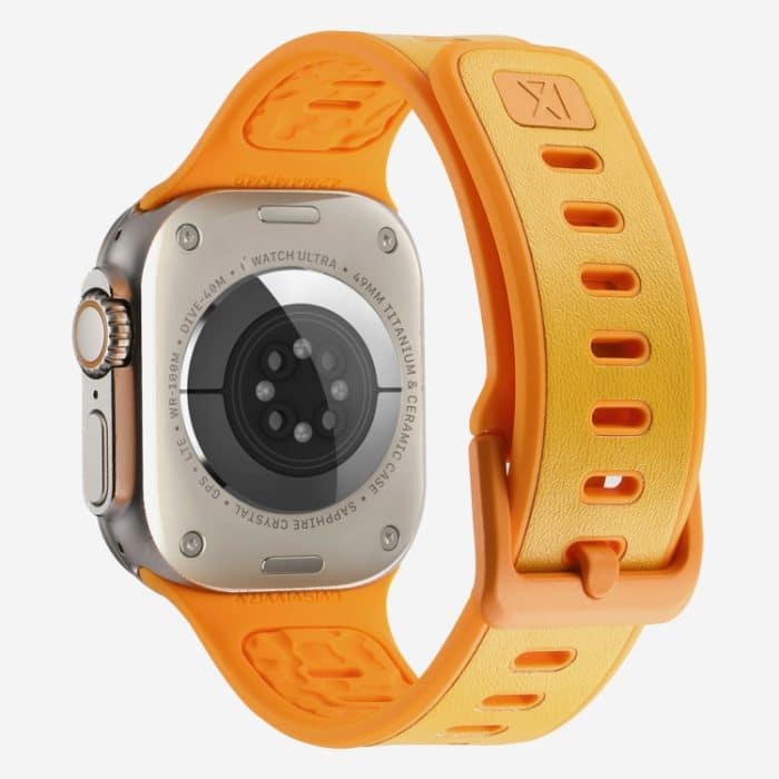 Uhrenarmband aus Leder und Silikon, For Apple Watch Series 6 44mm, For Apple Watch Series 5 44mm, For Apple Watch Series 4 44mm, For Apple Watch Series 3 42mm – Bild 8