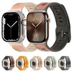 Uhrenarmband aus Leder und Silikon, For Apple Watch Series 10 46mm, For Apple Watch SE 2023 44mm, For Apple Watch Ultra 2 49mm, For Apple Watch Series 9 45mm, For Apple Watch Ultra 49mm, For Apple Watch Series 8 45mm, For Apple Watch SE 2022 44mm... – Bild 2