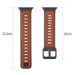 Uhrenarmband aus Leder und Silikon, For Apple Watch Series 6 44mm, For Apple Watch Series 5 44mm, For Apple Watch Series 4 44mm, For Apple Watch Series 3 42mm – Bild 5