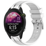 22 mm Uhrenarmband aus Silikon mit silberner Schnalle und Schnellverschluss, For Garmin Forerunner 255 Music, For Garmin Forerunner 265 Music, For Garmin Venu 3, For Garmin Forerunner 265